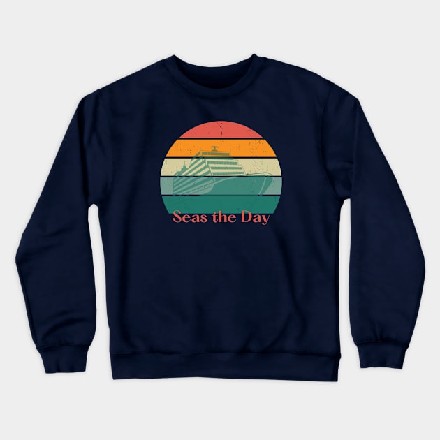 Seas The Day Crewneck Sweatshirt by TravelTeezShop